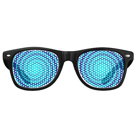Lunettes De Fête Retro Vertigo bleu spirale (Devant)