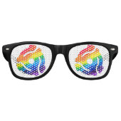 Lunettes De Fête Retro Vibran de l'adaptateur d'enregistrement SlipperyJo (Devant)