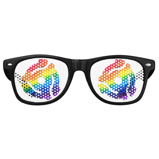 Lunettes De Fête Retro Vibran de l'adaptateur d'enregistrement SlipperyJo (Devant)