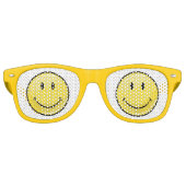 Lunettes De Fête Retro Visage Jaune Classique (Devant)