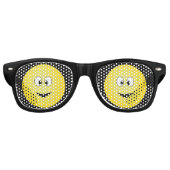 Lunettes De Fête Retro Visage souriant sourd aux yeux croisés (Devant)