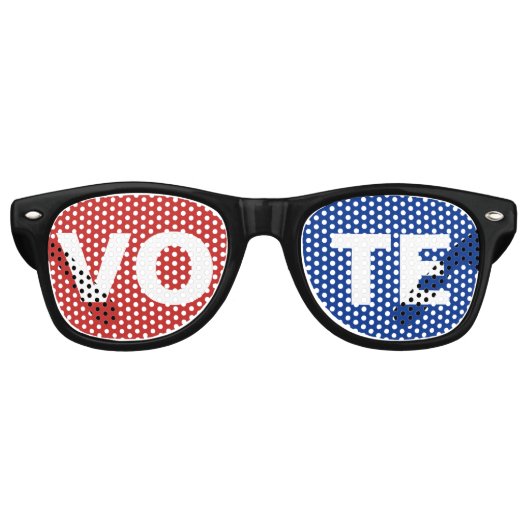 Lunettes De Fête Retro Vote américain (Devant)
