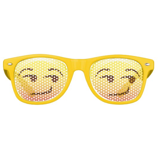 Lunettes De Fête Retro Vue d'ensemble Emoji Face Party Shades (Devant)