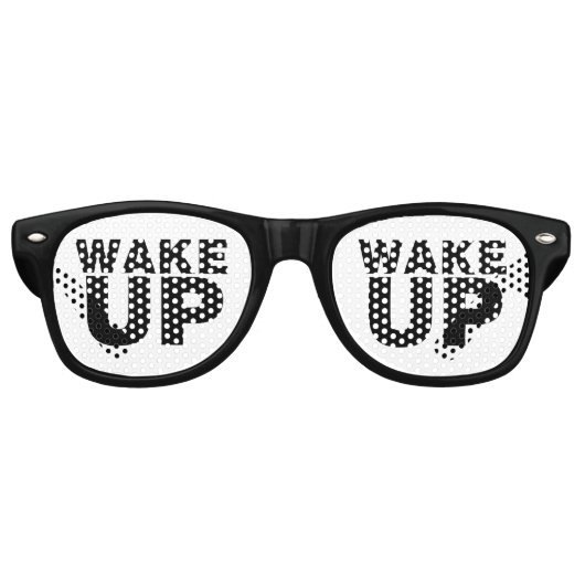 Lunettes De Fête Retro Wake up Black (Devant)