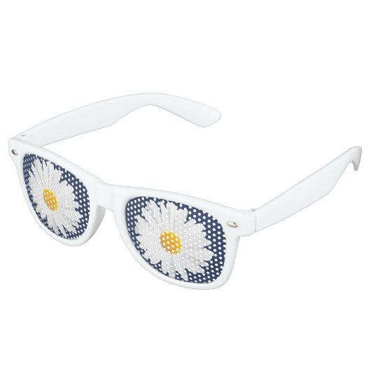 Lunettes De Fête Retro White (Angulaire)