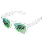 LUNETTES DE FÊTE RETRO YEUX ALIENS. YEUX EXTRATERRESTRES VERTS (Angulaire)