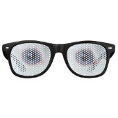 Lunettes De Fête Retro yeux de lapin blanc cool moderne (Devant)