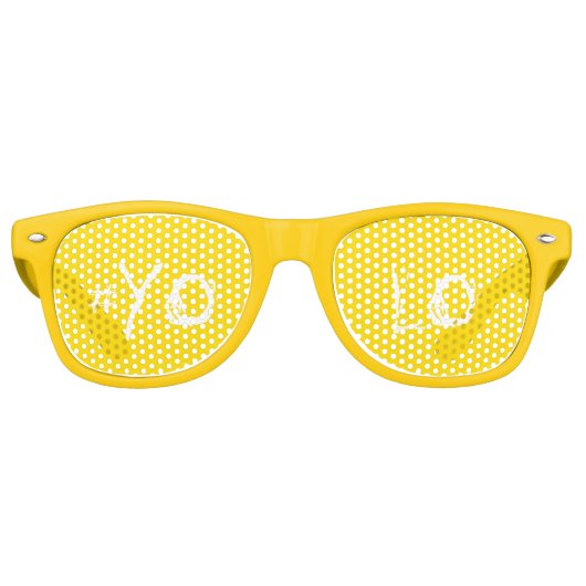 LUNETTES DE FÊTE RETRO #YOLO (Devant)