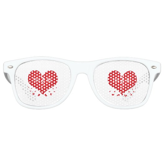 Lunettes De Fête Retro You and me broken heart (Devant)