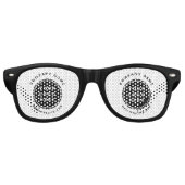 Lunettes De Fête Retro Your Business Logo Promoteur Business Company (Devant)