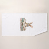 Lunettes de lapin de lecture mignonnes Livres Lect (Serviette de bain)