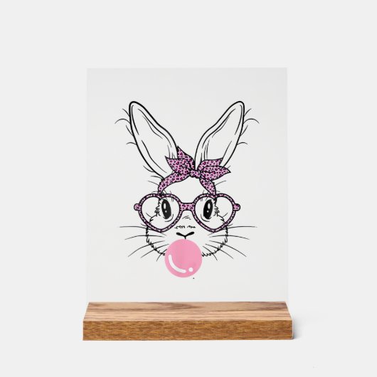 Lunettes de léopard visage de lapin Bubble Gum Jou (Recto)