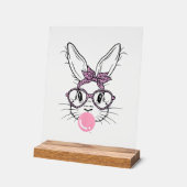 Lunettes de léopard visage de lapin Bubble Gum Jou (Angle)