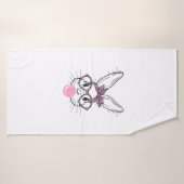 Lunettes de léopard visage de lapin Bubble Gum Jou (Serviette de bain)