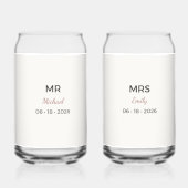 Lunettes de mariage M. Mme | Ensemble de toast rom (Recto)