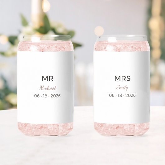 Lunettes de mariage M. Mme | Ensemble de toast rom (Insitu (Mariage))