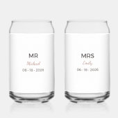 Lunettes de mariage M. Mme | Ensemble de toast rom (Recto)