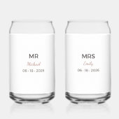 Lunettes de mariage Mr Mme | Ensemble de toast rom (Recto)
