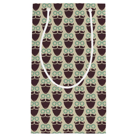 Lunettes de Mustache de la barbe motif petit sac c (Devant)