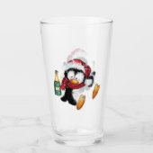 Lunettes de Noël drôle de pingouin en verre (Devant)