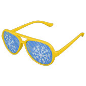 Lunettes de nouveauté Frosty Blue Snowflake (Angle)