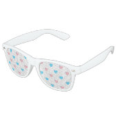 Lunettes de soleil à coeurs Fierté Trans (Angulaire)