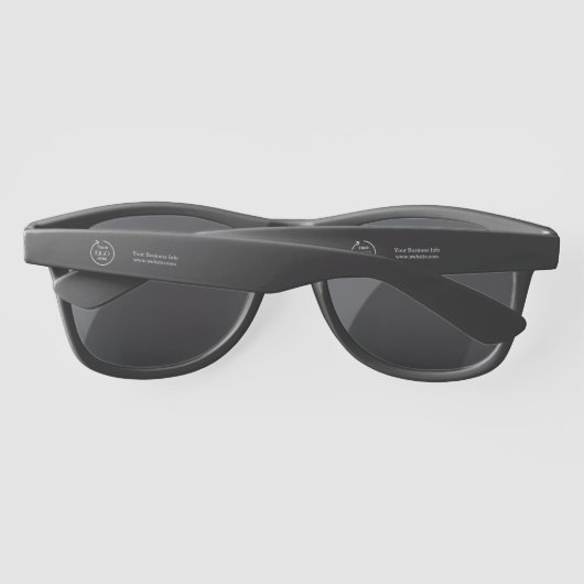 Lunettes de soleil à logo noir – Objets publicitai (Dos)