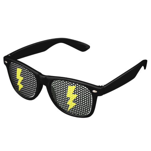 Lunettes de soleil à nuances de fête éclair jaune (Angulaire)