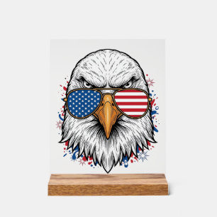 Lunettes de soleil aigle patriotique Vintage Vecto