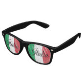 Lunettes de soleil au drapeau italien et nuances d (Angulaire)