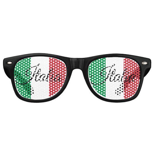 Lunettes de soleil au drapeau italien et nuances d (Devant)