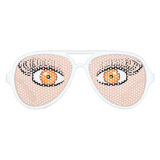 Lunettes De Soleil Aux Yeux Oranges (Devant)