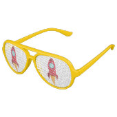 lunettes de soleil avec fusée rouge et cadre jaune (Angle)