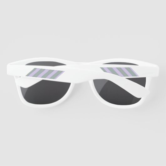 Lunettes de soleil blanc et vert pour femmes (Dos)