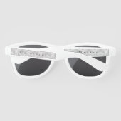 Lunettes De Soleil Blanc Faux Satin (Dos)