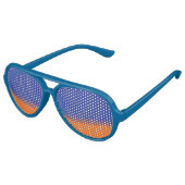 Lunettes de soleil Blue et orange Aviator Party (Angle)