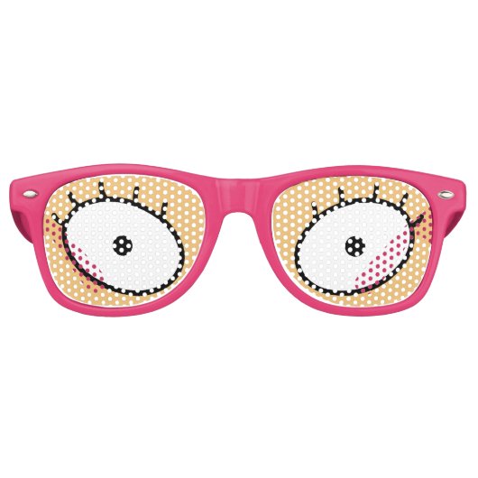 Lunettes de soleil caricaturales pour femmes (rose (Devant)
