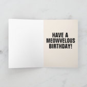 LUNETTES DE SOLEIL CHAT COOL CARTES D'ANNIVERSAIRE (Intérieur)