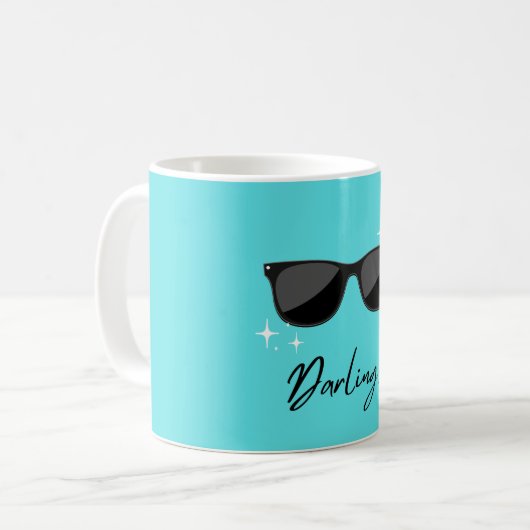 Lunettes de soleil chéri Mug (Devant gauche)