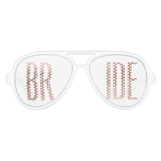 Lunettes de soleil Chic Faux Rose Gold Bride (Devant)