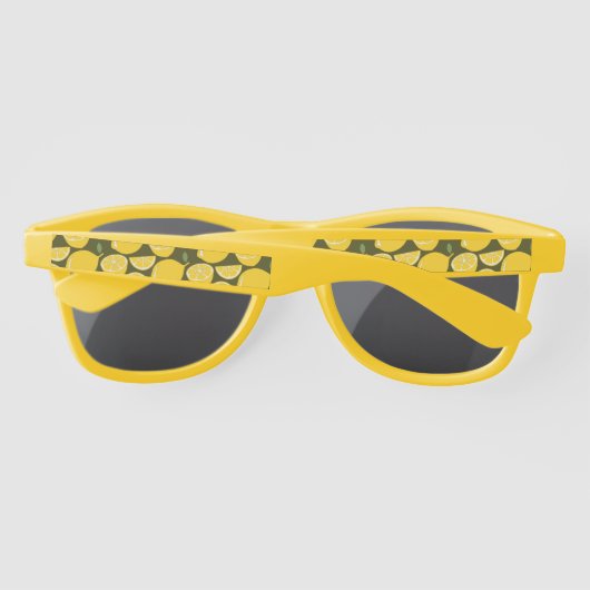 Lunettes De Soleil Citron Jaune Moderne Amusant mignon (Dos)