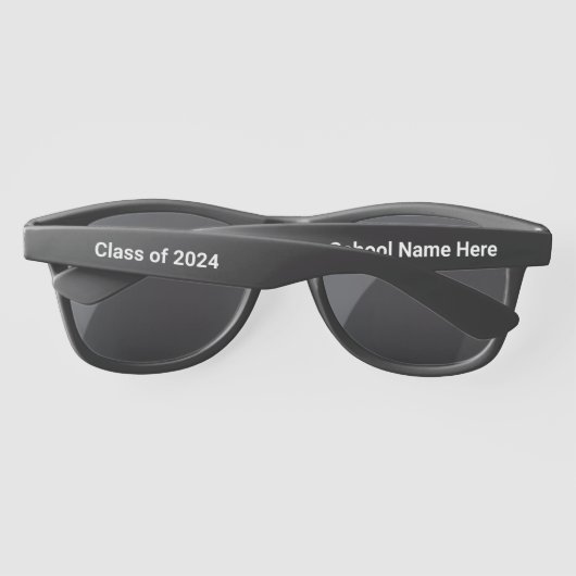 Lunettes De Soleil Classe de 2024 et Modèle du nom de l'école seconda (Dos)