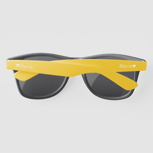 Lunettes de soleil Coeur Monogrammé Jaune Noir (Dos)