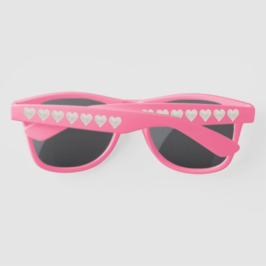 Lunettes De Soleil Cœurs Blancs de Fillettes (Dos)