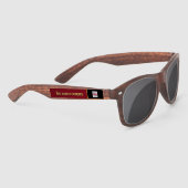 Lunettes De Soleil Conference Dark Red avec Faux Gold Text Business (Droite)