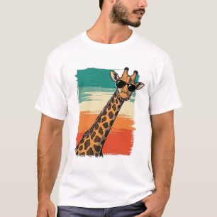 Lunettes de soleil Cool Girafe Vintage T-Shirt Cou