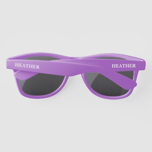 Lunettes De Soleil COOL! 😎Personalized Purple Sunglasses (Dos)
