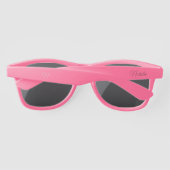 Lunettes De Soleil couleur rose solide monogrammé (Dos)