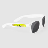 Lunettes De Soleil Couleur unie simple ajouter un nom texte monogramm (Droite)