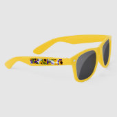 Lunettes De Soleil Country Rustic White Wood Purple Yellow Sunflower (Droite)